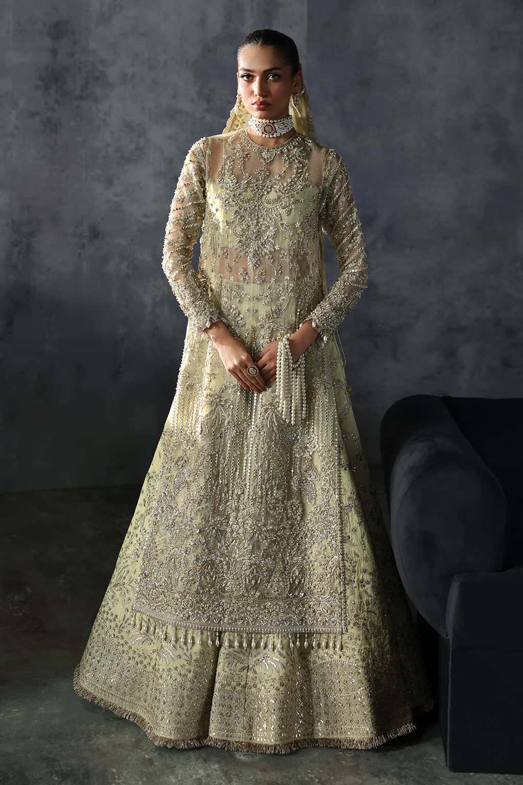Orazio Raw Silk Pakistani Formal Dresses - Afrozeh - 1
