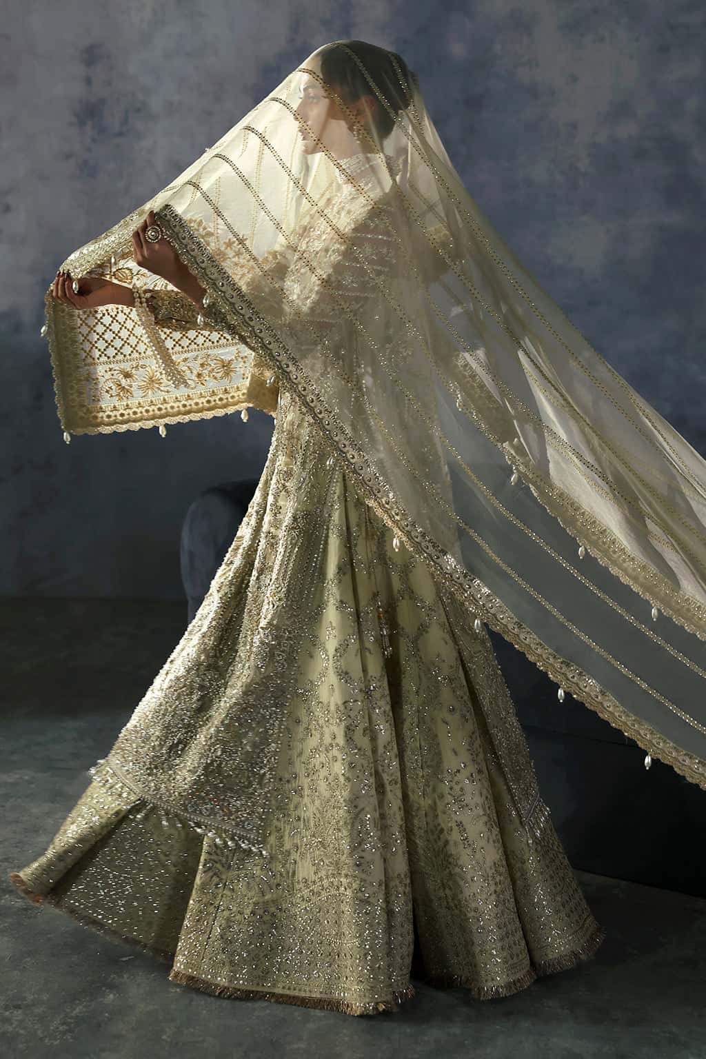Orazio Raw Silk Pakistani Formal Dresses - Afrozeh - 5