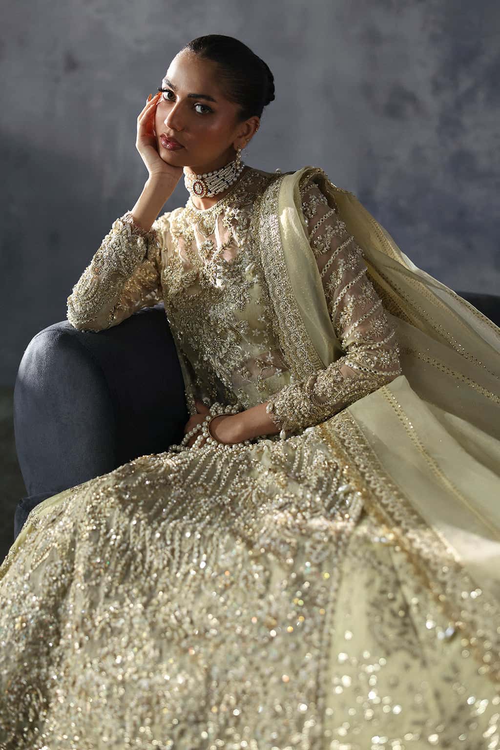 Orazio Raw Silk Pakistani Formal Dresses - Afrozeh - 7