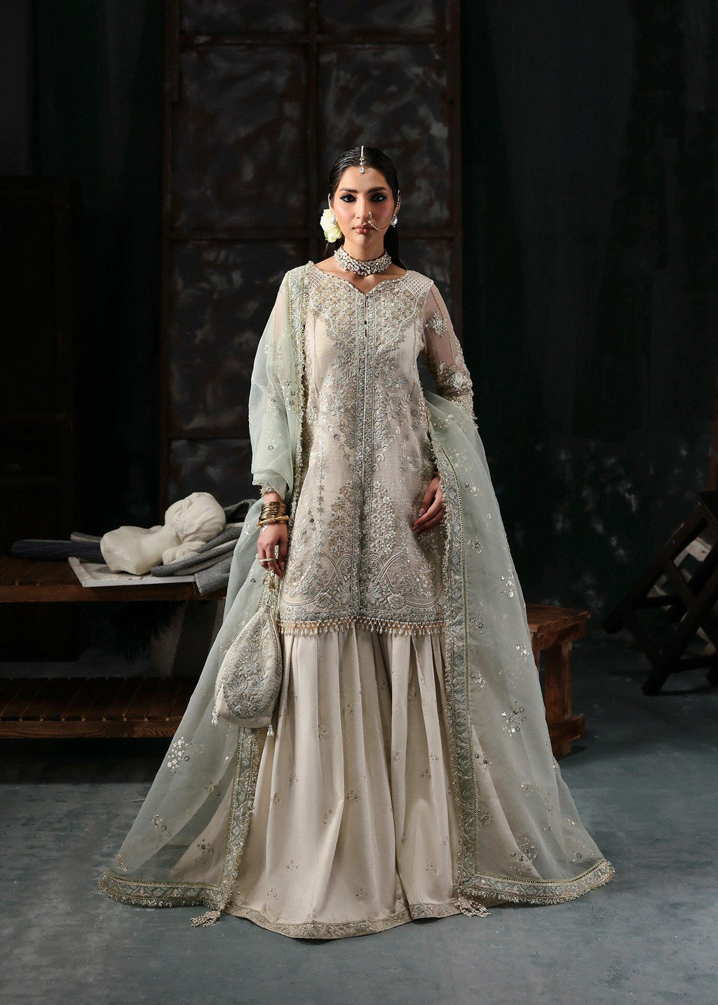 KARA Raw Silk Pakistani Formal Dresses