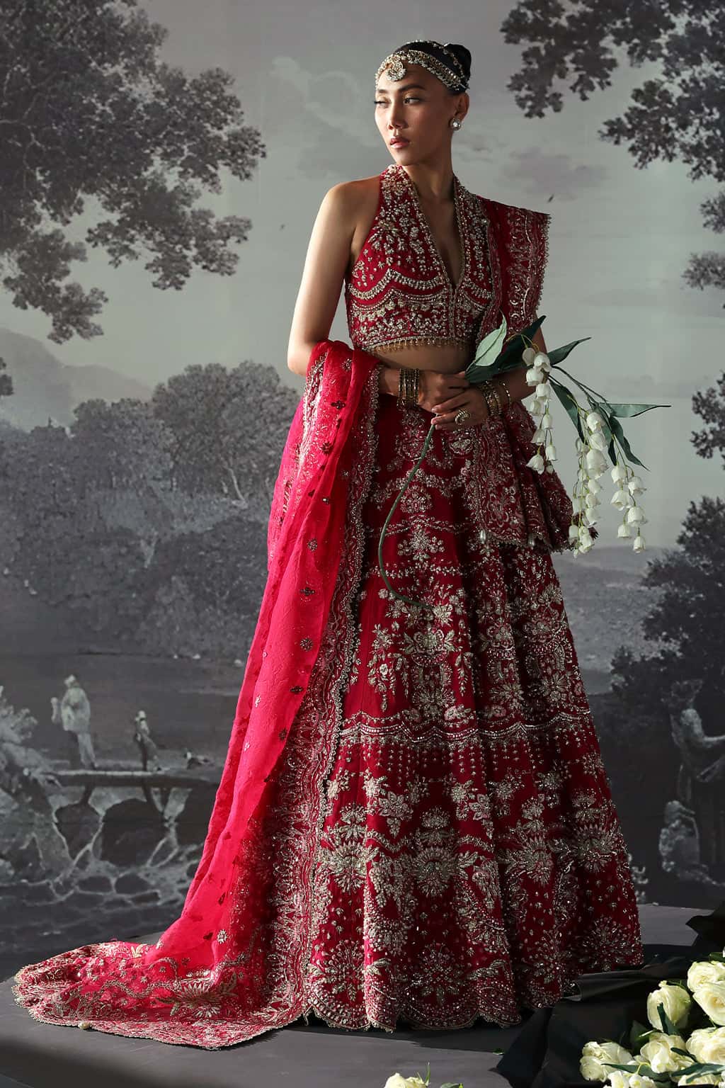 Claude Raw Silk Pakistani Formal Dresses - Afrozeh - 3