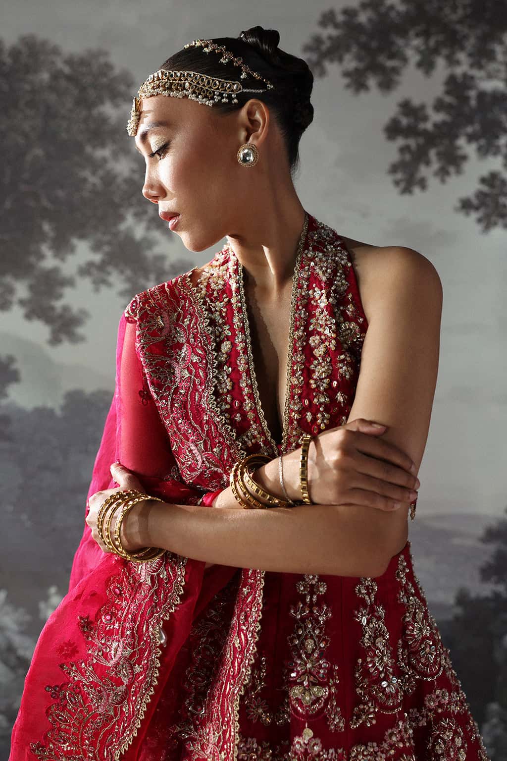 Claude Raw Silk Pakistani Formal Dresses - Afrozeh - 5