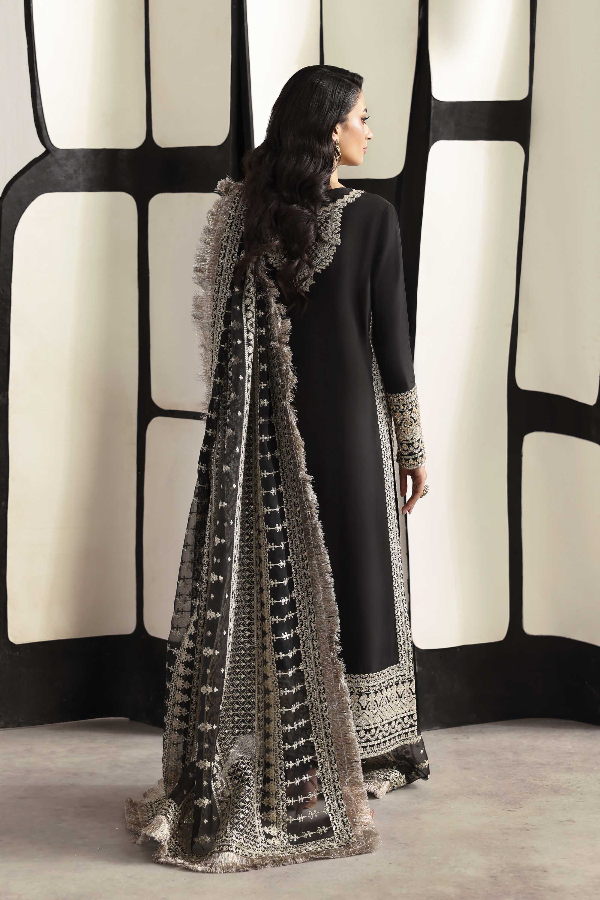 Onyx Organza Pakistani Formal Dresses - Akbar Aslam - 5