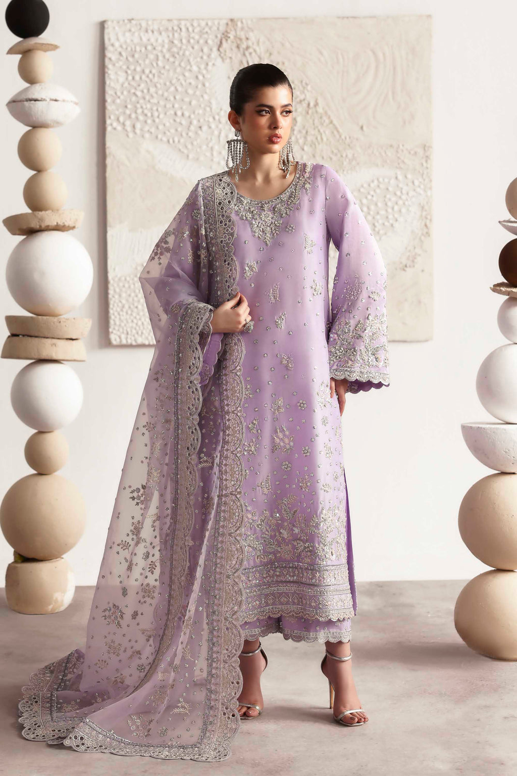 Champagne Pakistani Designer Dress