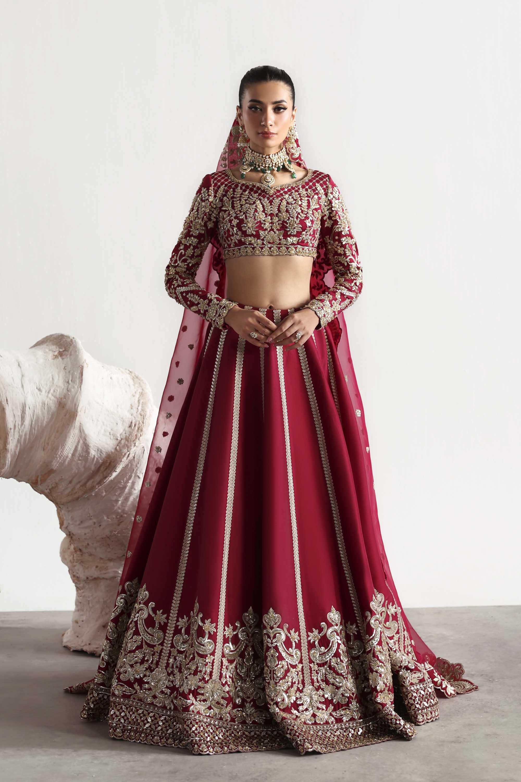 Rouge Organza Pakistani Formal Dresses