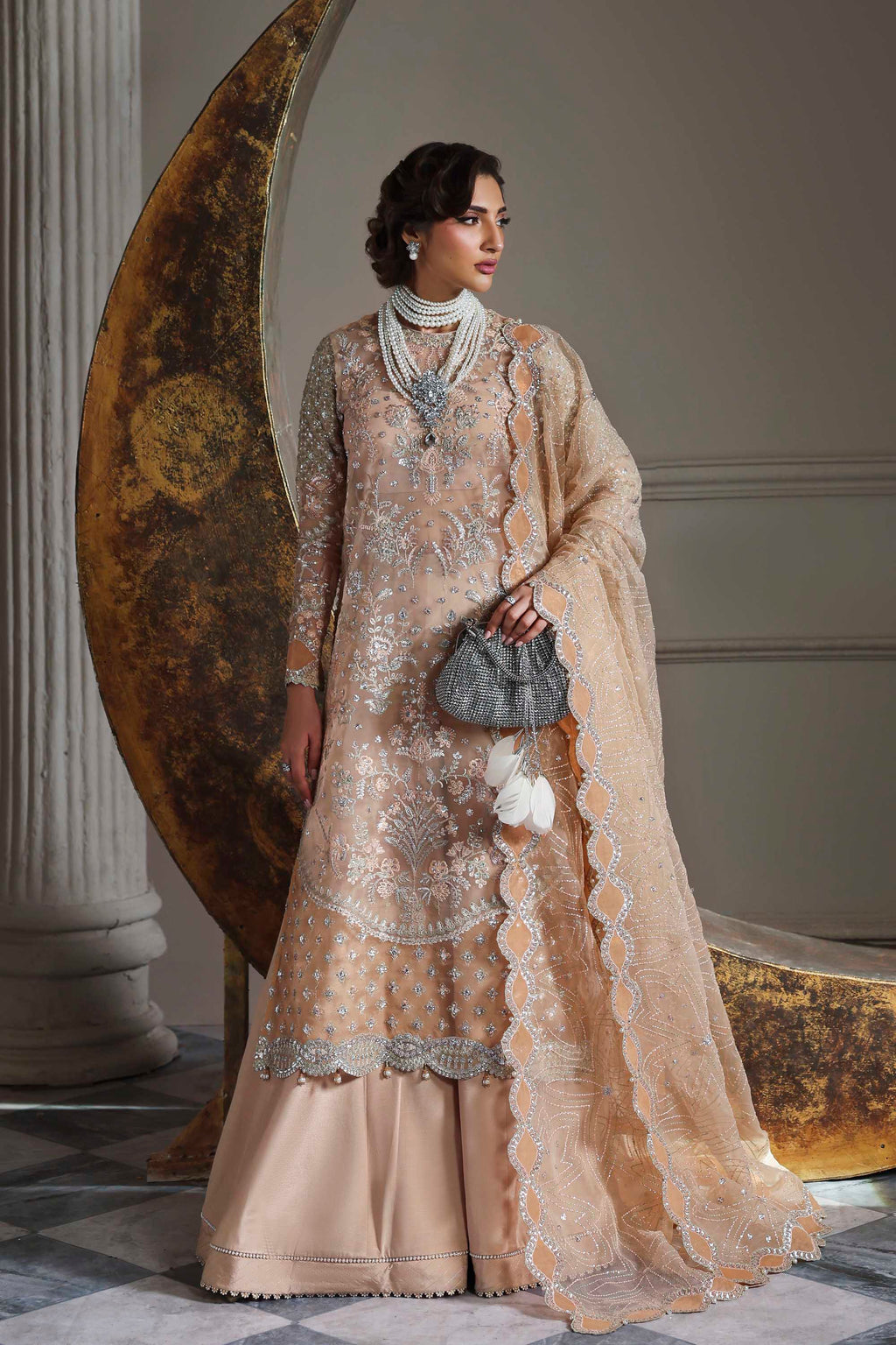 Aabroza Raw Silk Pakistani Formal Dresses