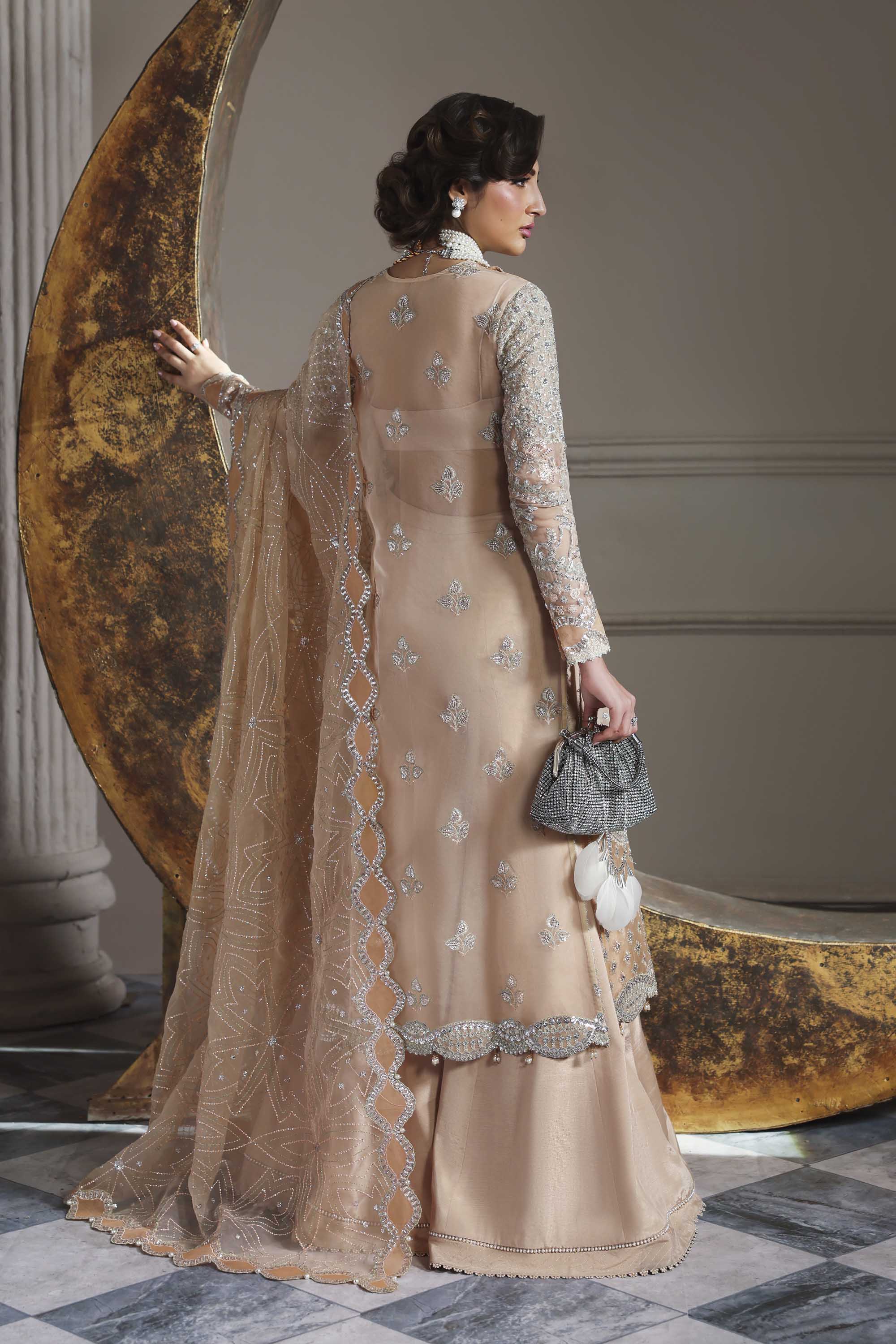 Aabroza Raw Silk Pakistani Formal Dresses