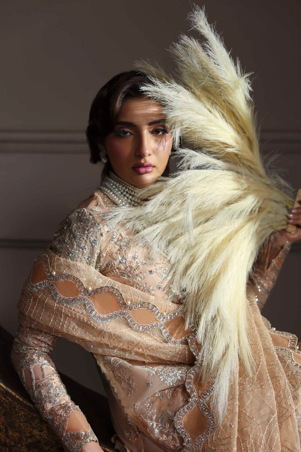 Aabroza Raw Silk Pakistani Formal Dresses