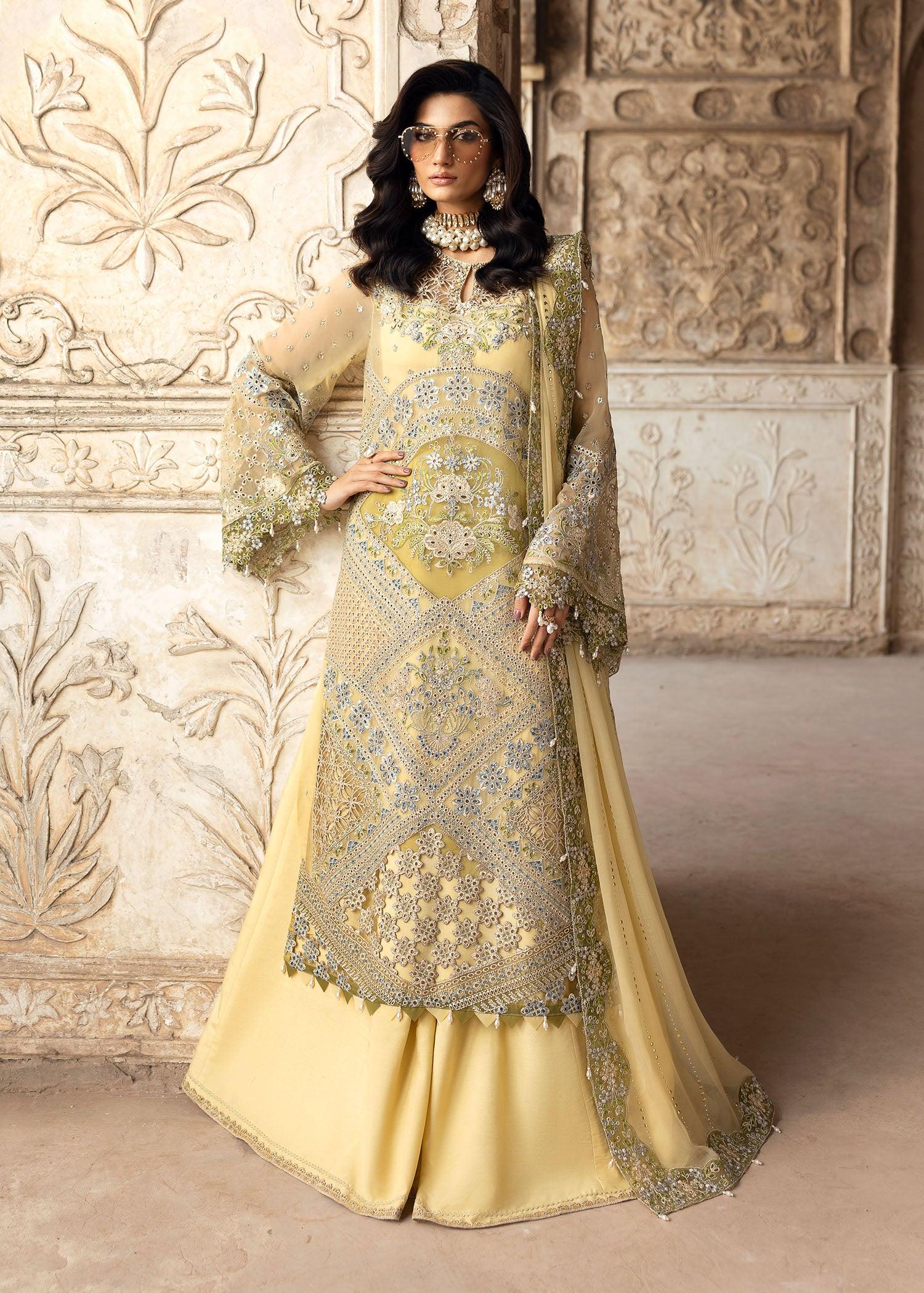 Haseena Raw Silk Pakistani Formal Dresses