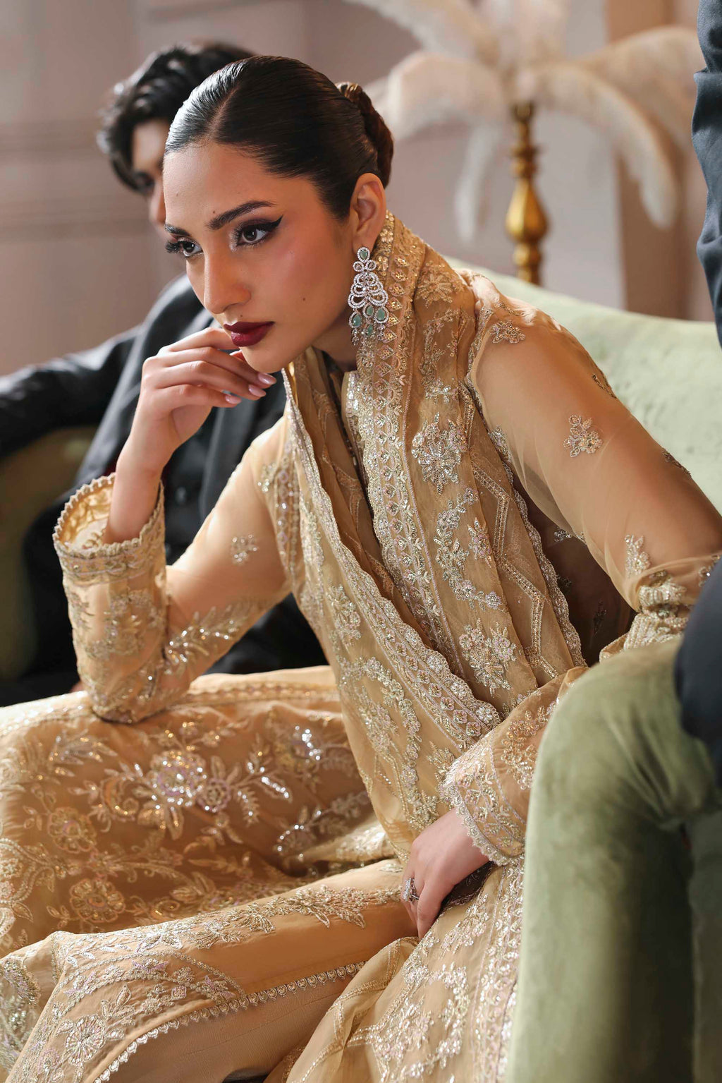 Tajmeen Raw Silk Pakistani Formal Dresses - Akbar Aslam - 7