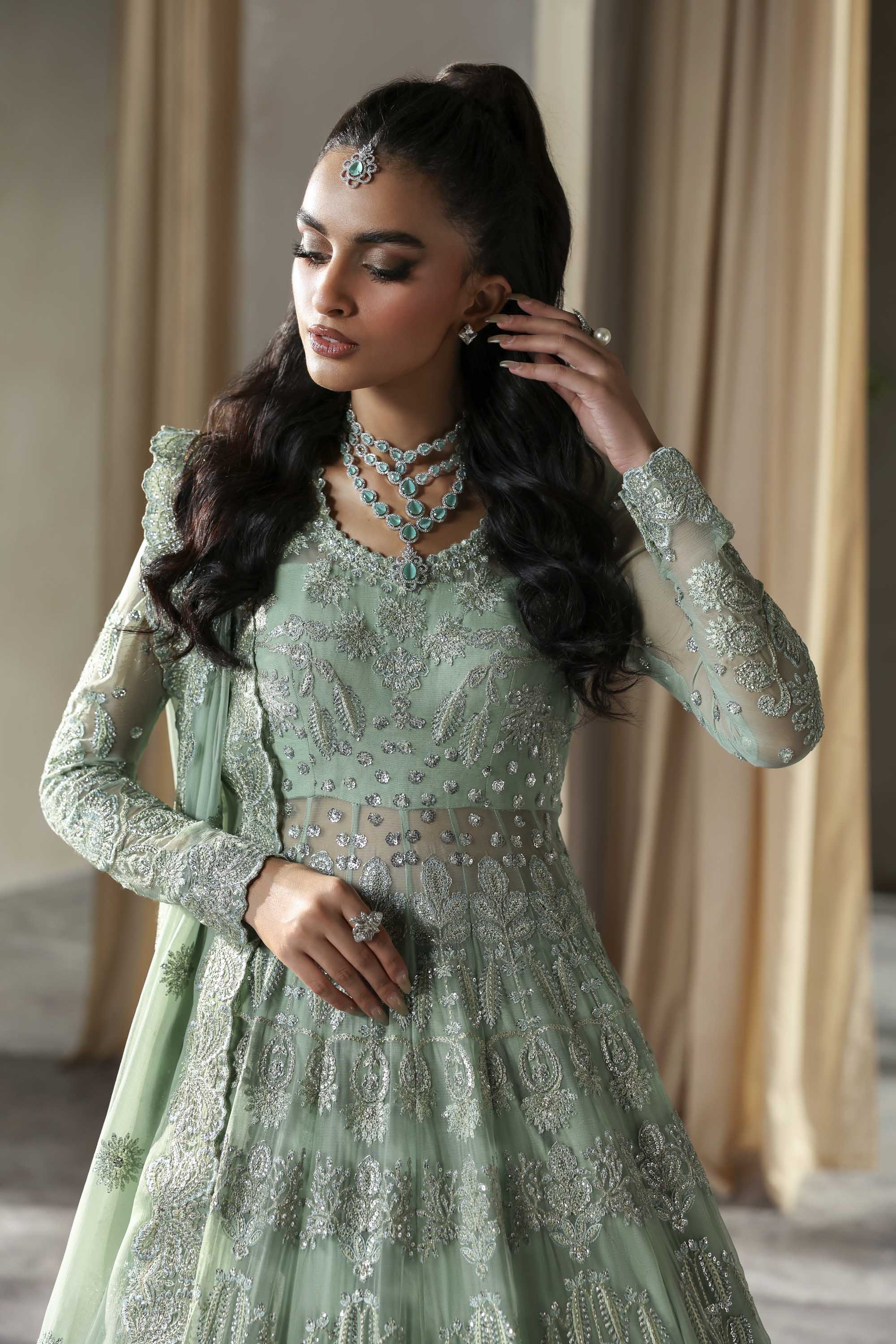 Hayal Raw Silk Pakistani Formal Dresses - Akbar Aslam - 2