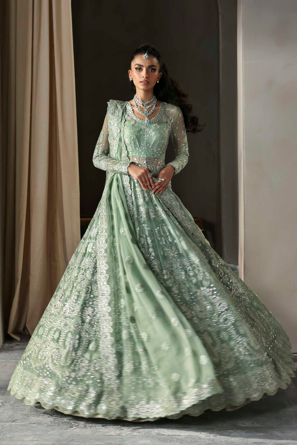 Hayal Raw Silk Pakistani Formal Dresses - Akbar Aslam - 6
