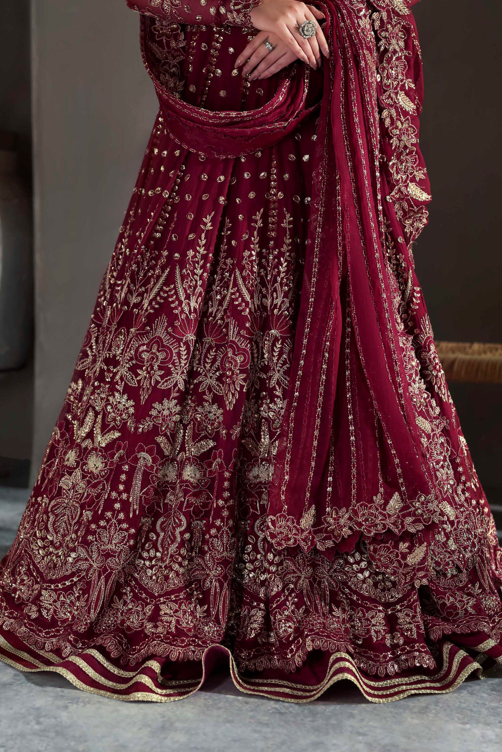 Mahroze Raw Silk Pakistani Formal Dresses - Akbar Aslam - 3