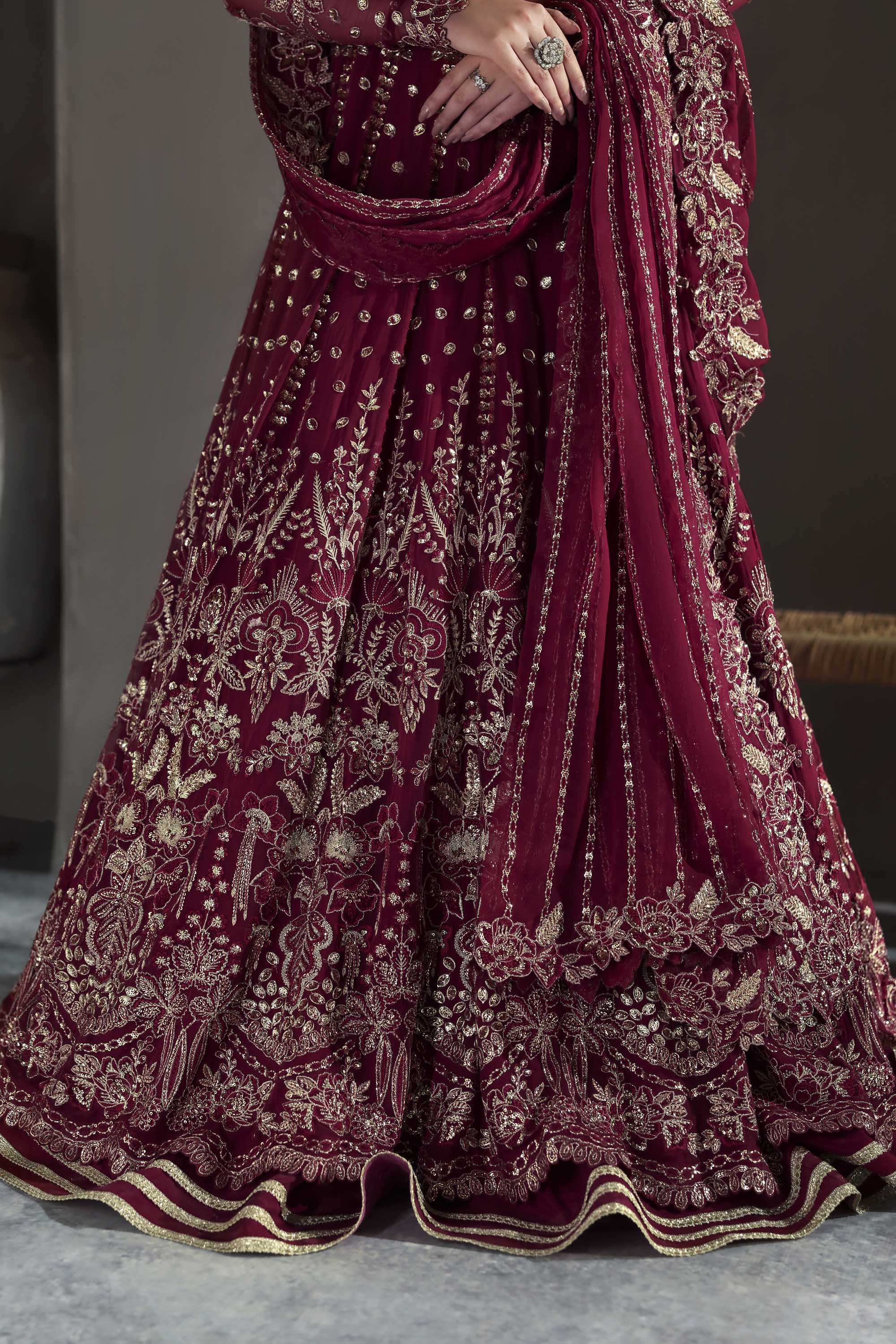 Mahroze Raw Silk Pakistani Formal Dresses - Akbar Aslam - 3