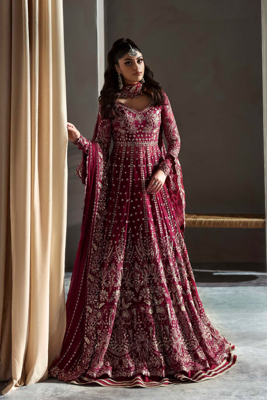 Mahroze Raw Silk Pakistani Formal Dresses - Akbar Aslam - 4