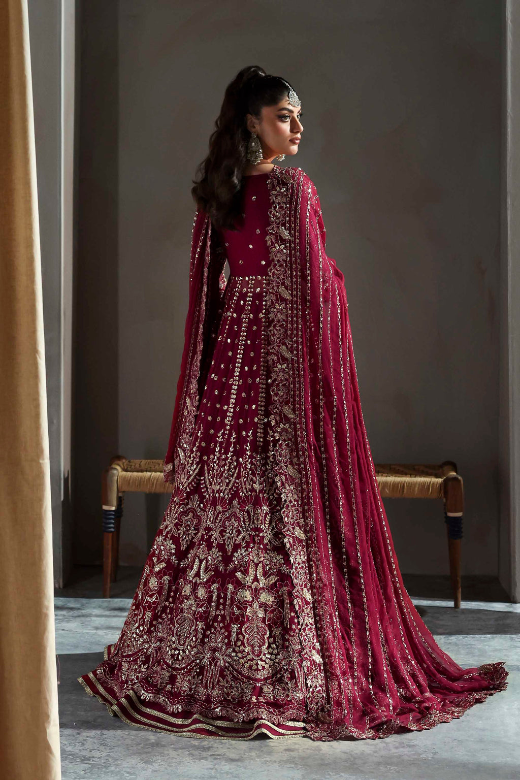 Mahroze Raw Silk Pakistani Formal Dresses - Akbar Aslam - 2