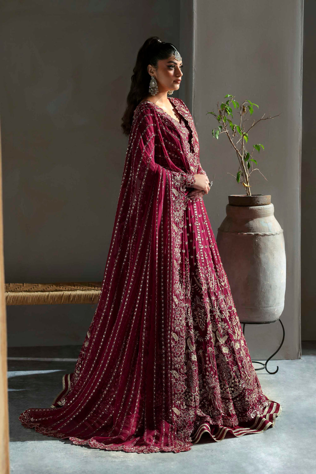 Mahroze Raw Silk Pakistani Formal Dresses - Akbar Aslam - 5