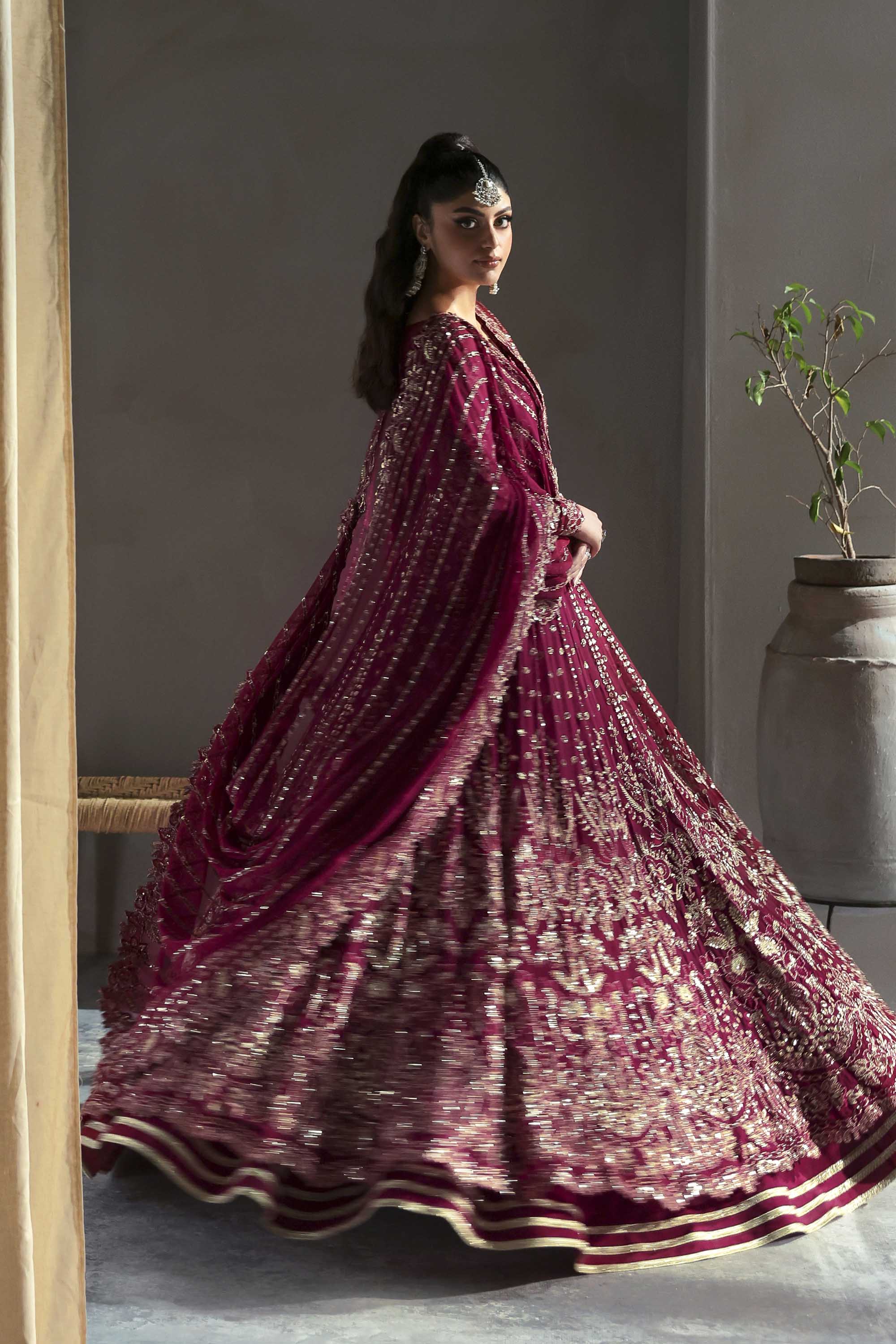 Mahroze Raw Silk Pakistani Formal Dresses - Akbar Aslam - 6