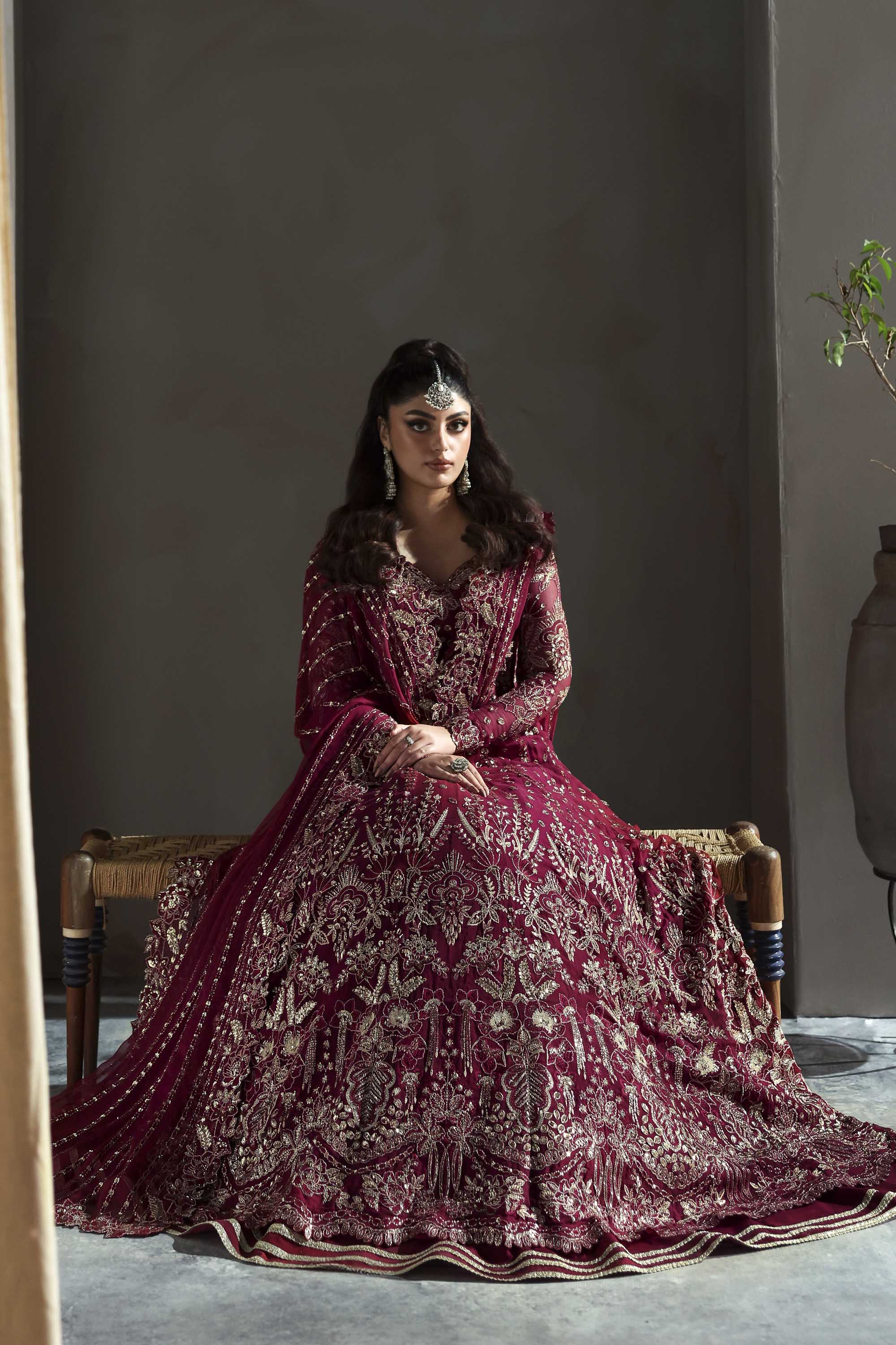 Mahroze Raw Silk Pakistani Formal Dresses - Akbar Aslam - 7