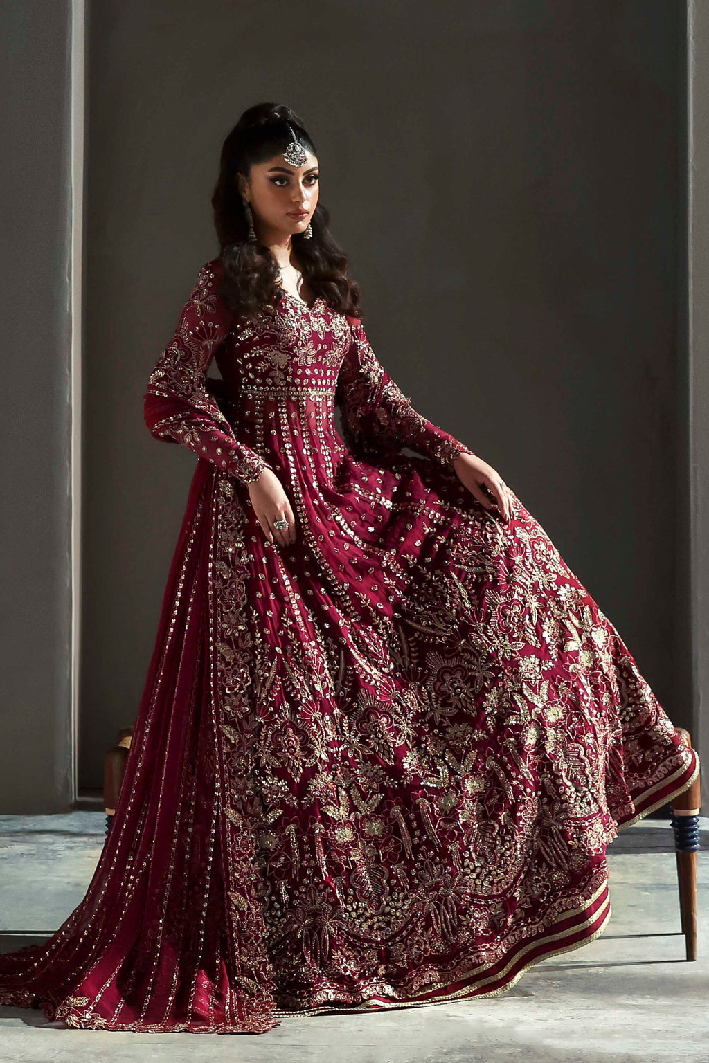 Mahroze Raw Silk Pakistani Formal Dresses - Akbar Aslam - 8
