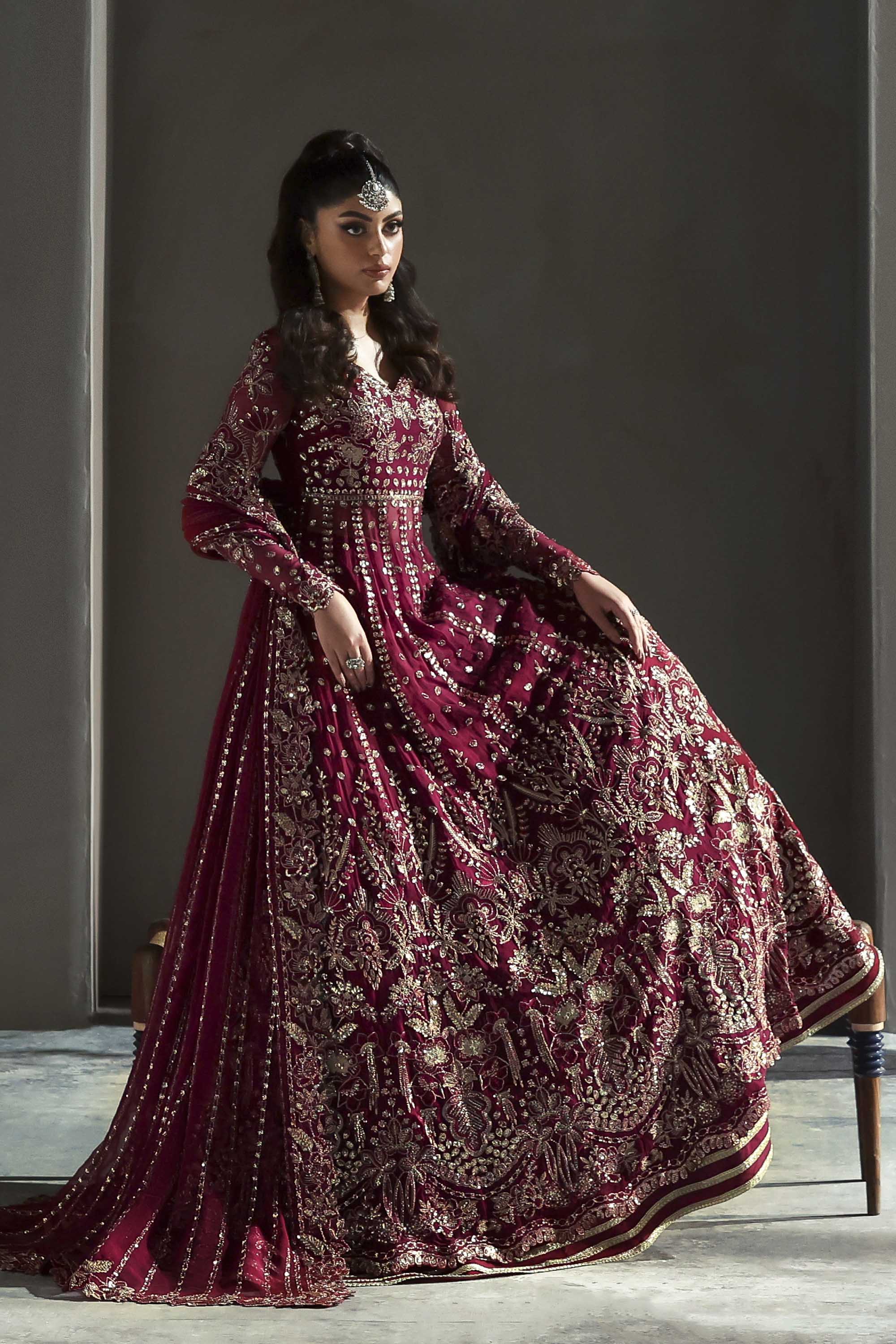 Mahroze Raw Silk Pakistani Formal Dresses - Akbar Aslam - 8