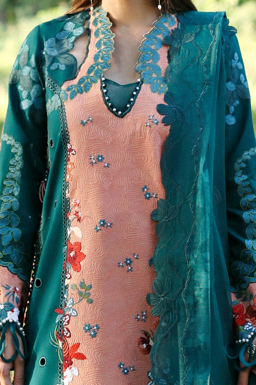 DALIYA Organza Pakistani Summer Dresses - Afrozeh - 4