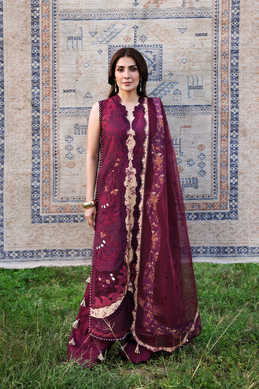 THALIA Organza Pakistani Summer Dresses - Afrozeh - 1