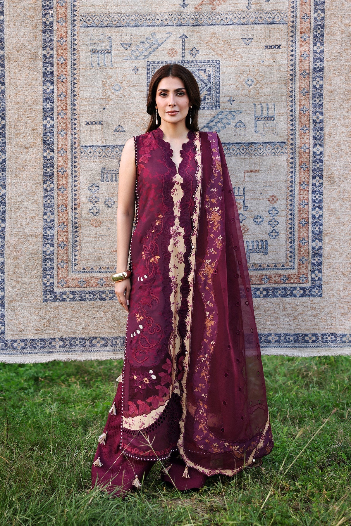 THALIA Organza Pakistani Summer Dresses - Afrozeh - 1