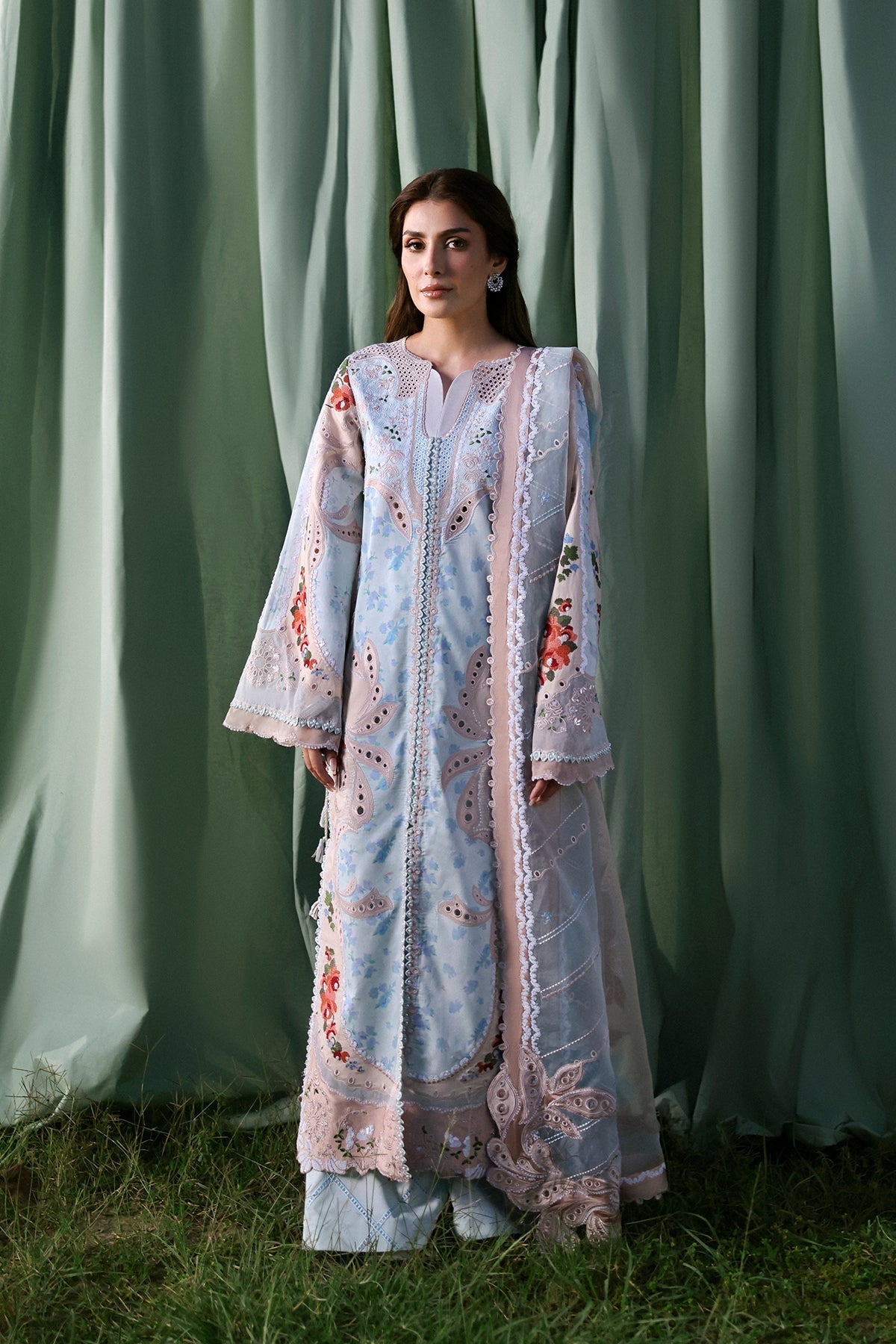 EIRENE Organza Pakistani Summer Dresses - Afrozeh - 1