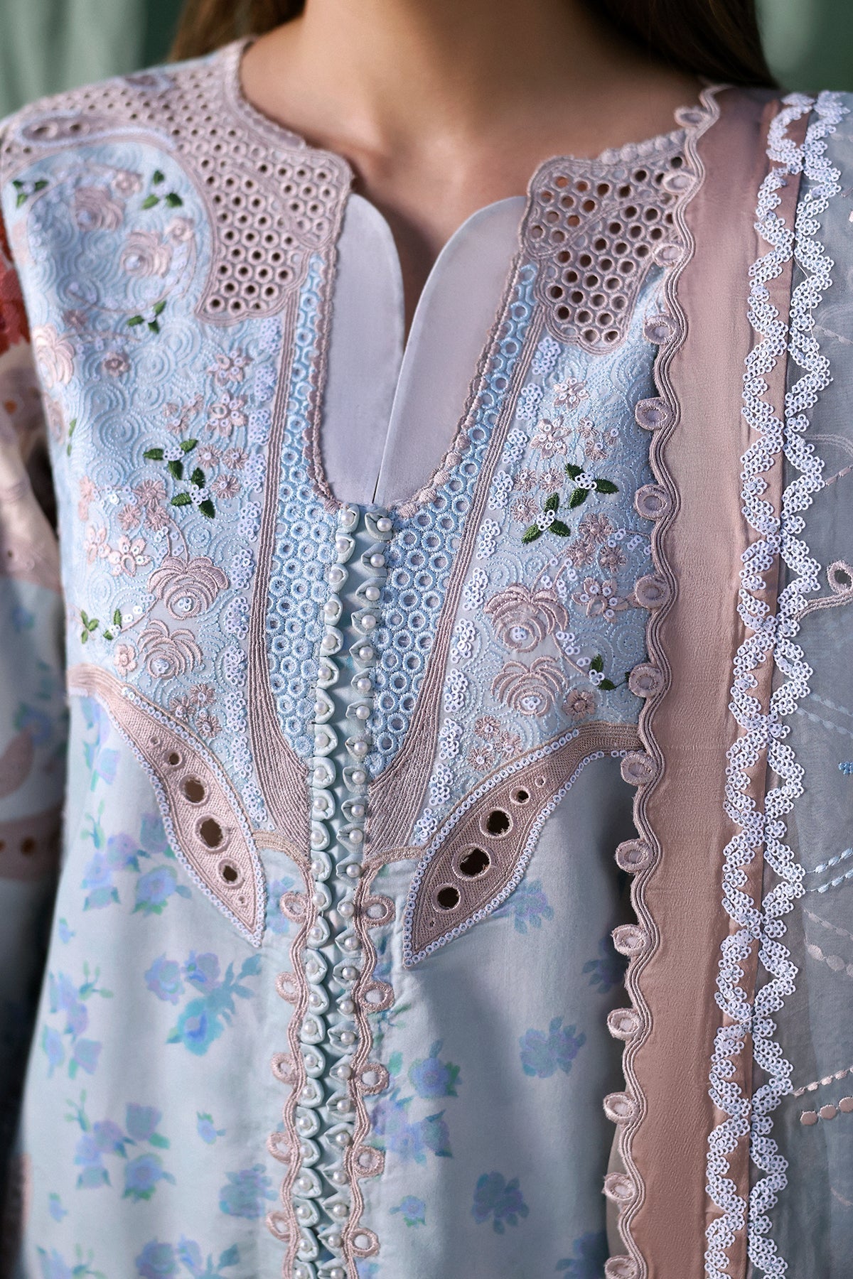 EIRENE Organza Pakistani Summer Dresses - Afrozeh - 4