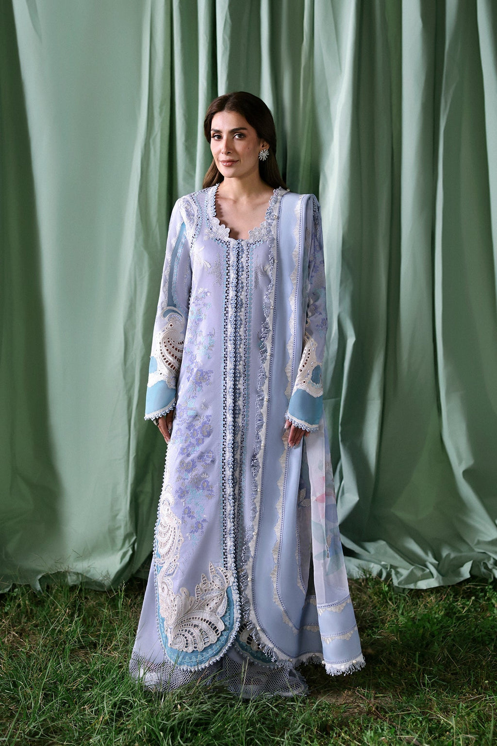 CHLORIS Organza Pakistani Summer Dresses - Afrozeh - 1