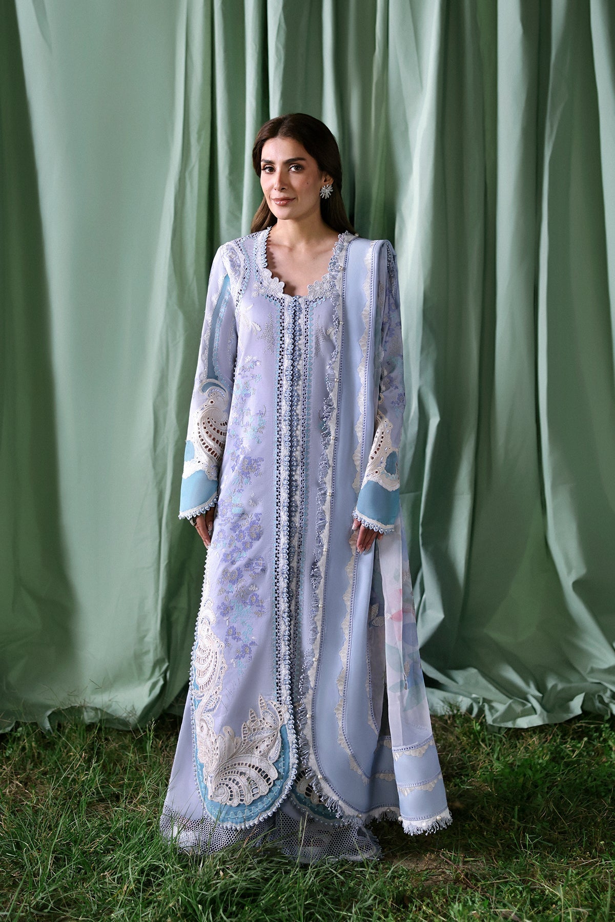 CHLORIS Organza Pakistani Summer Dresses - Afrozeh - 1