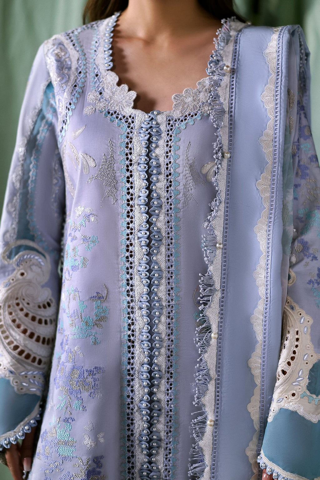CHLORIS Organza Pakistani Summer Dresses - Afrozeh - 4