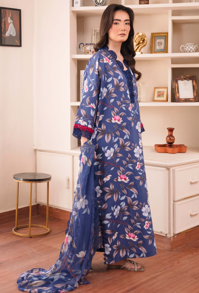 COCO - D09 Chiffon Pakistani Winter Dresses - Humdum - 2
