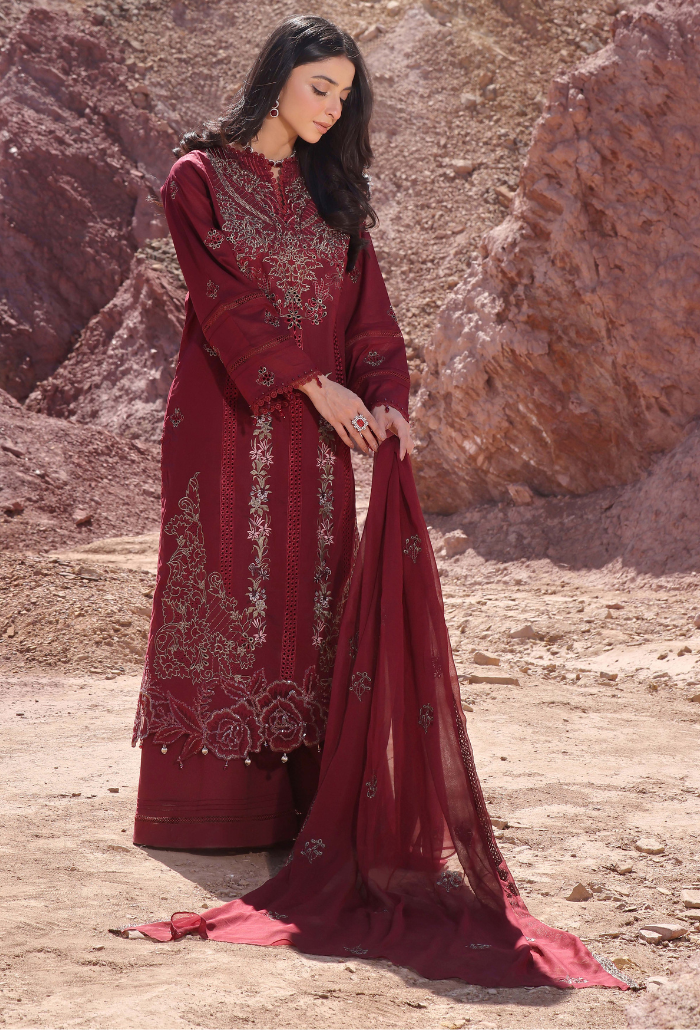 Afsoon - Premium Lawn - D05 Chiffon Pakistani Summer Dresses - Humdum - 1