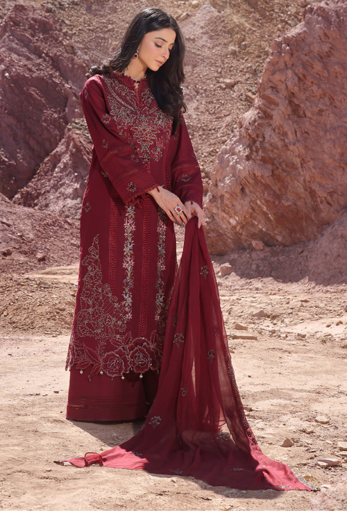 Afsoon - Premium Lawn - D05 Chiffon Pakistani Summer Dresses - Humdum - 1