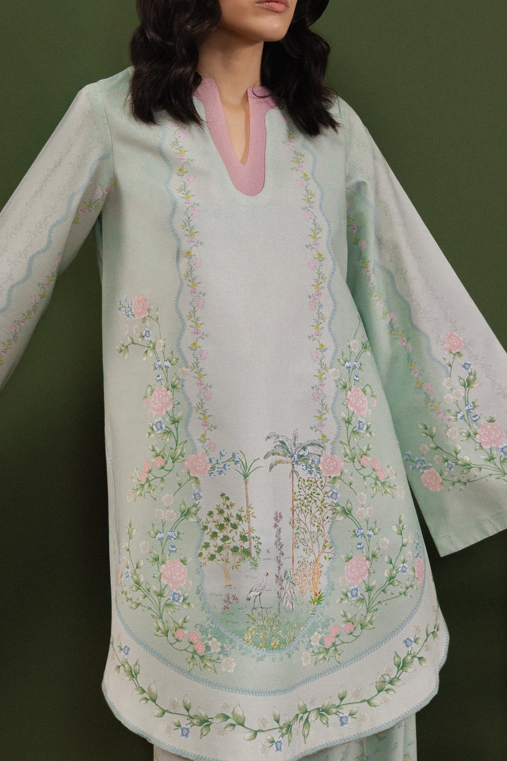 Faded Dreams Cambric Pakistani Summer Dresses - Afrozeh - 2
