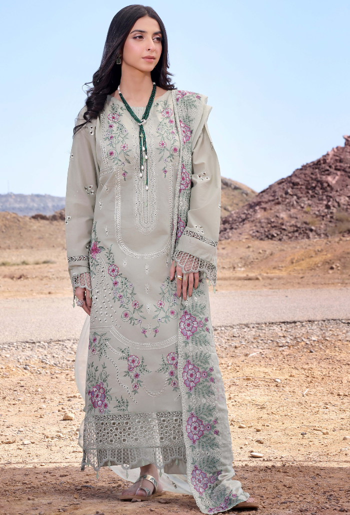 Afsoon - Premium Lawn - D04 Chiffon Pakistani Summer Dresses - Humdum - 1
