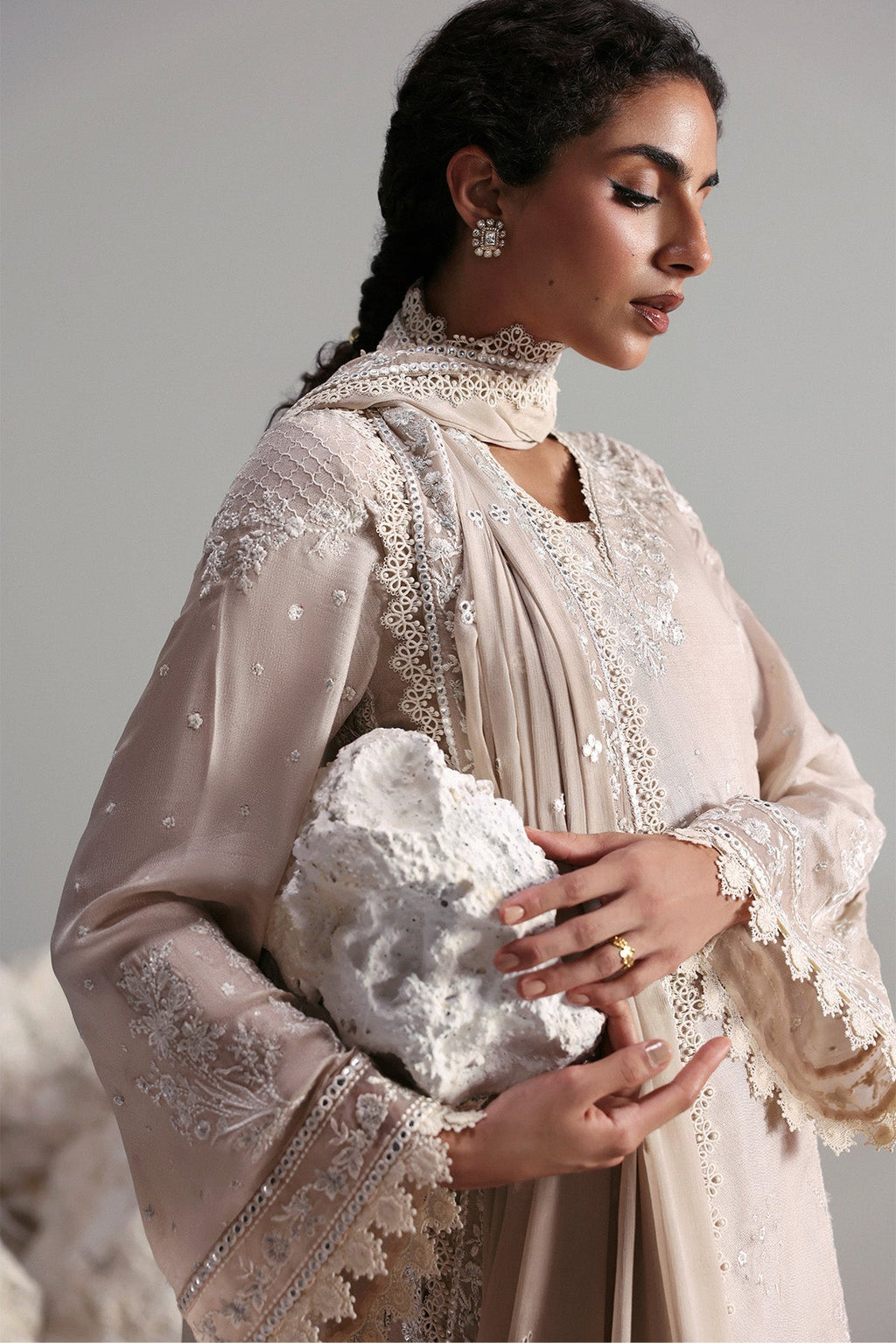 Xavian Raw Silk Pakistani Formal Dresses - Afrozeh - 3