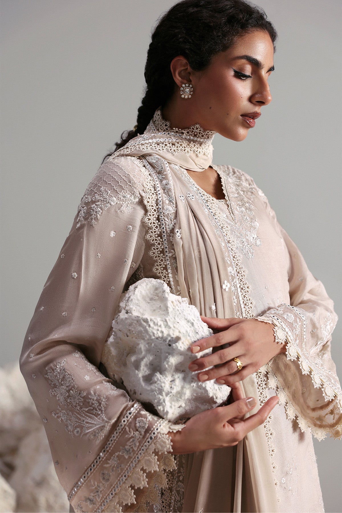 Xavian Raw Silk Pakistani Formal Dresses - Afrozeh - 3