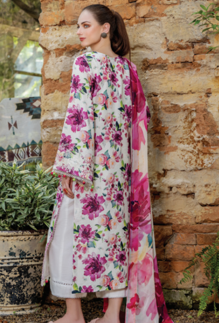 Scenery - Printkari D01 Chiffon Pakistani Summer Dresses - Humdum - 2
