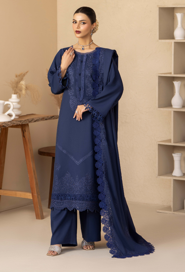 Jugnu By Humdum - D10 Premium Fabric Pakistani Winter Dresses - Humdum - 1
