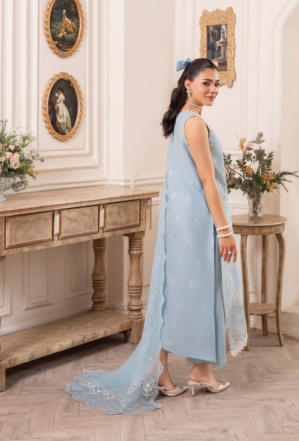 Nyra - D04 Chiffon Pakistani Summer Dresses - Humdum - 2