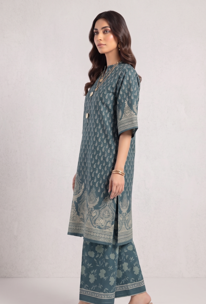 Ethnic By Humdum - D10 Lawn Pakistani Summer Dresses - Humdum - 2