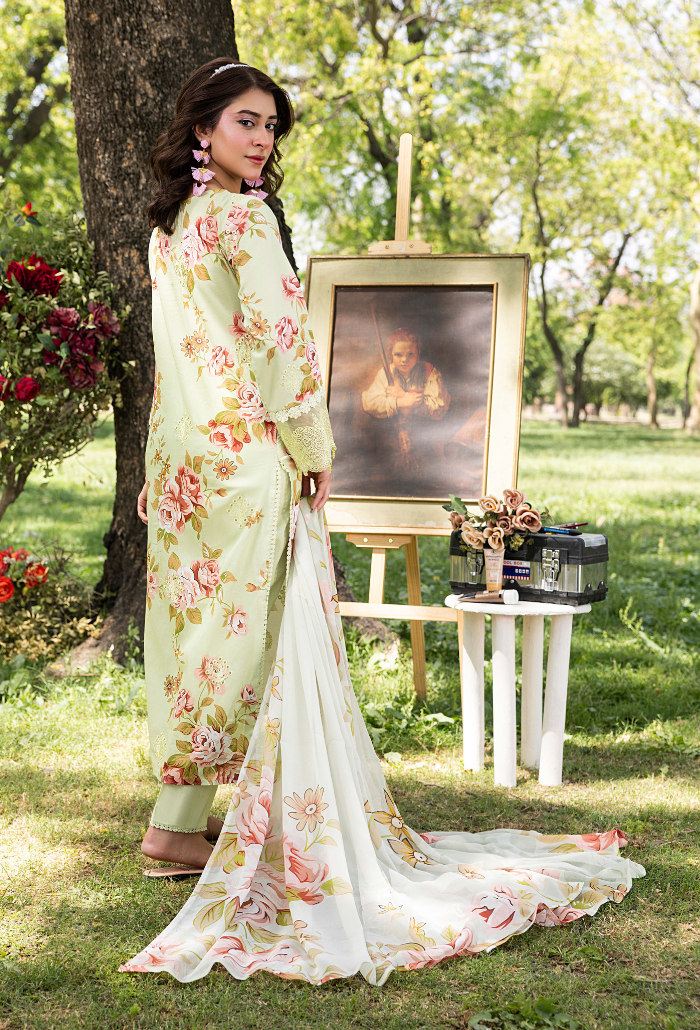 Koel-D04 Chiffon Pakistani Summer Dresses - Humdum - 3