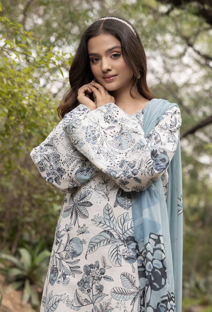 Eden Garden - D09 Chiffon Pakistani Summer Dresses - Humdum - 2