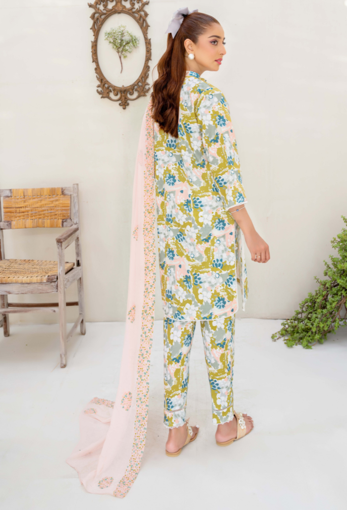 Ziva - D09 Chiffon Pakistani Summer Dresses - Humdum - 2