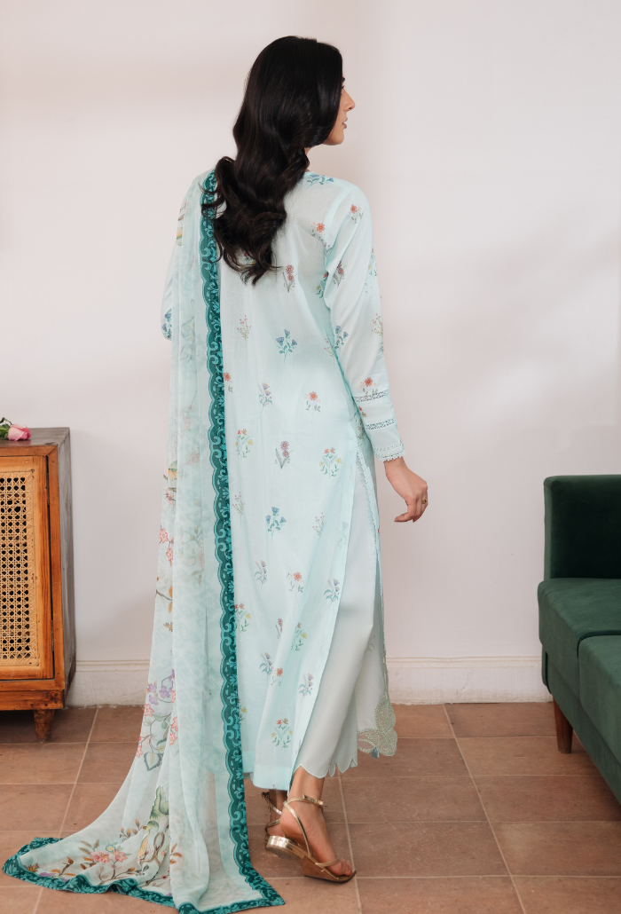 Summer Breeze'3 - D05 Organza Pakistani Summer Dresses - Humdum - 2