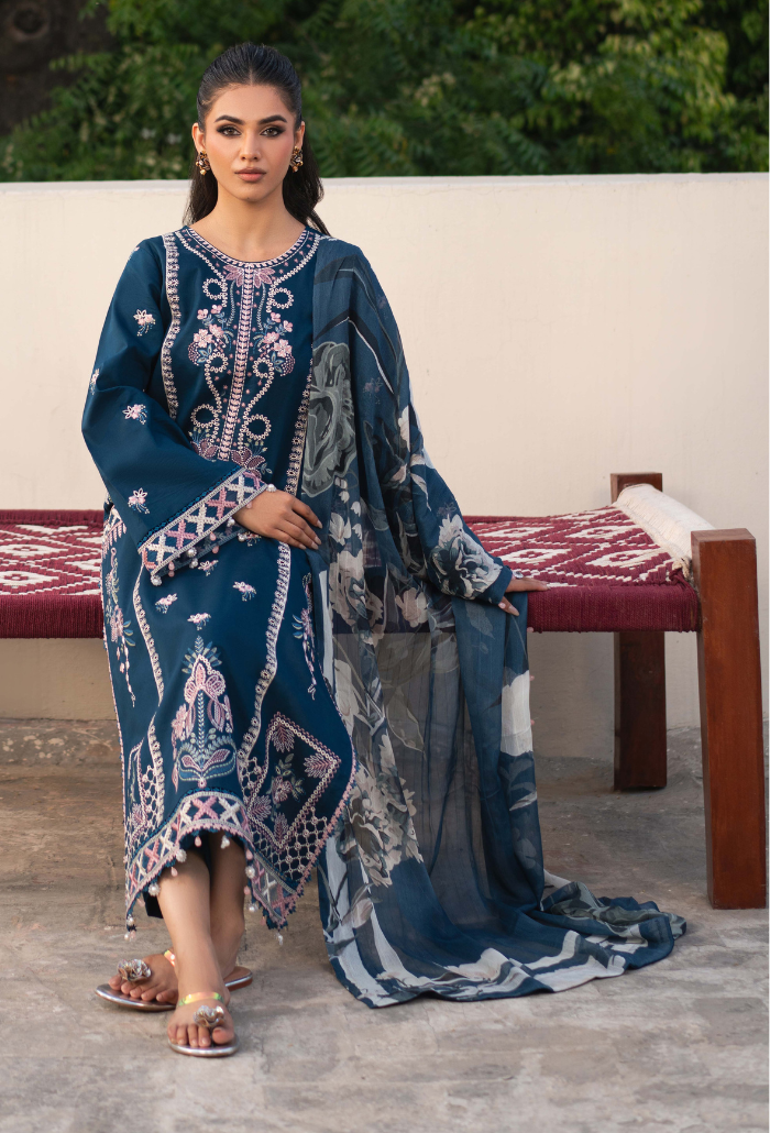 Mehrmaa - D06 Meher Organza Pakistani Summer Dresses - Humdum - 3