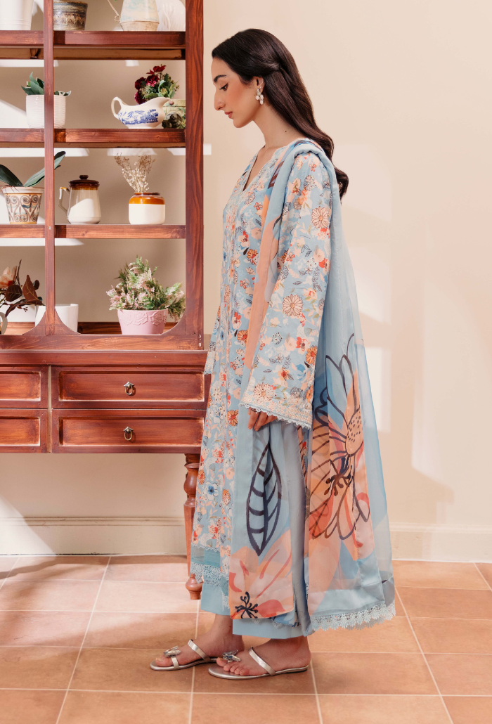 MIRAL - D09 Chiffon Pakistani Winter Dresses - Humdum - 3